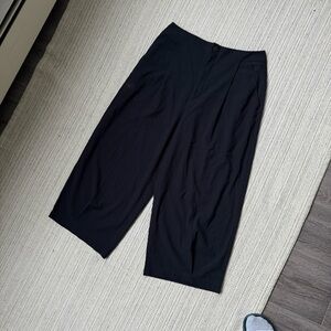 OAK + FORT Black Cropped Wide-Leg Pants